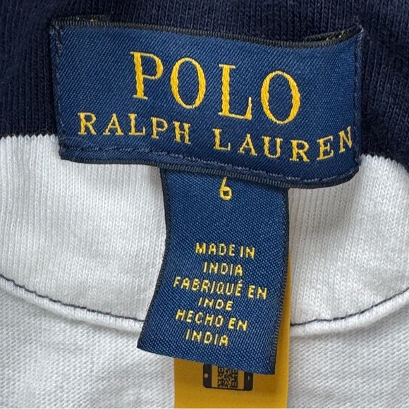 Ralph Lauren Kids Polo in Navy and White - Picture 3 of 3